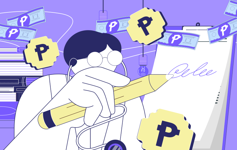 Person offering tips for financial health