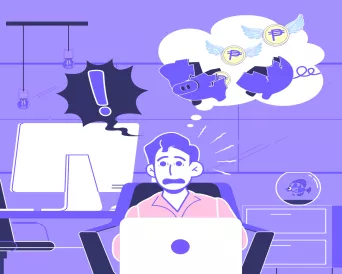 a person looking stressed at a broken piggy bank to symbolize one’s inability to pay their cash loan