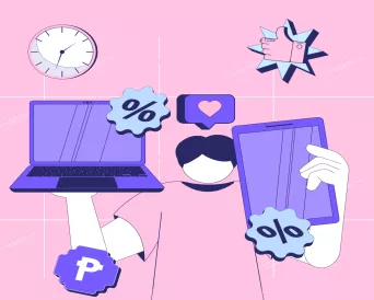 person in a store thinking about getting a gadget loan