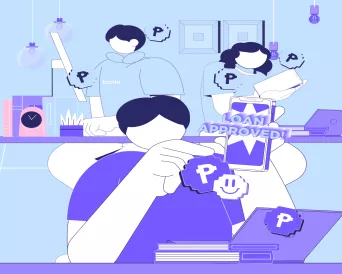 employee in an office getting approved for their payday loan