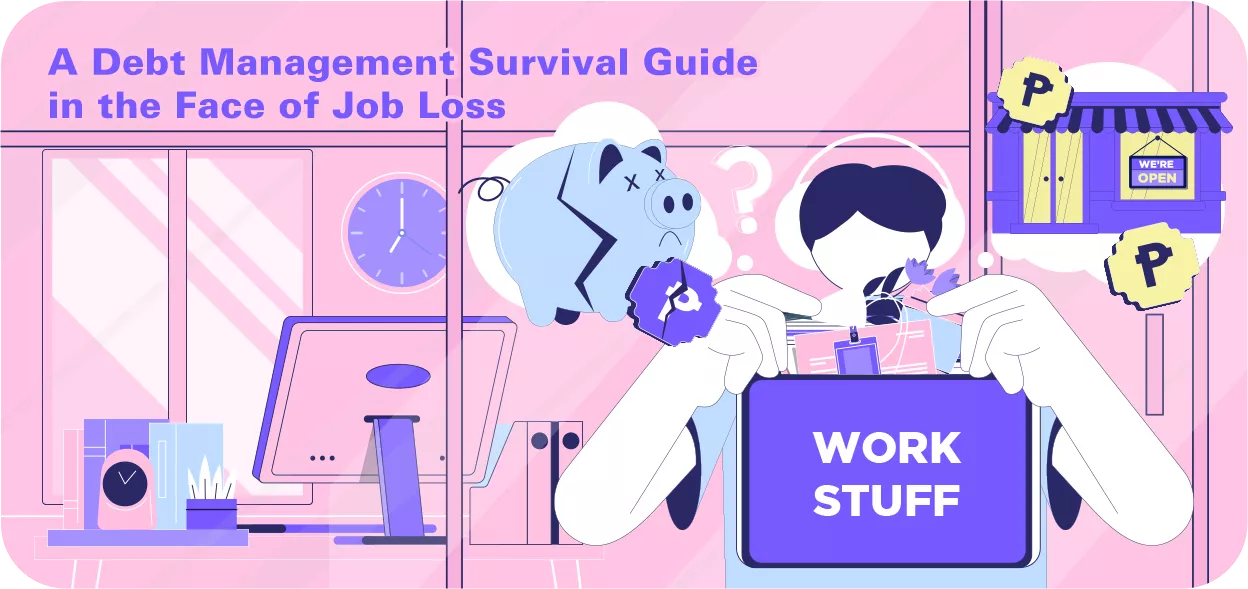 Person thinking about debt management after job loss