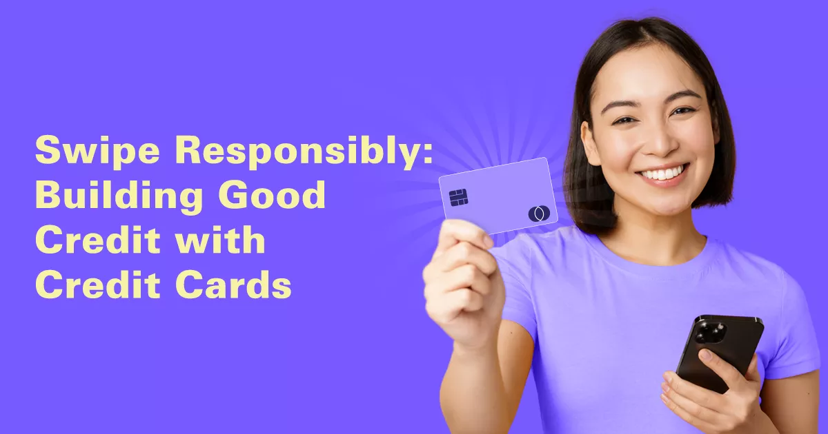 Person holding up a credit card