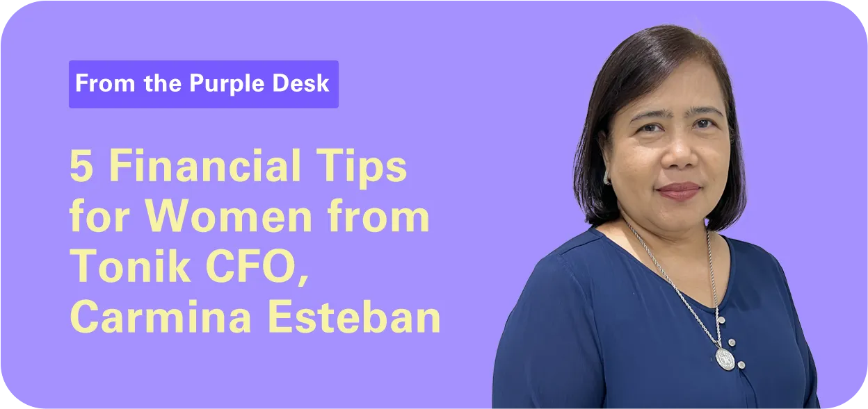 financial tips for women from Tonik CFO Carmina Esteban